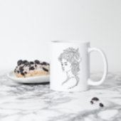 Minimalistisches Sketch-Gesicht Portrait Line Art  Kaffeetasse