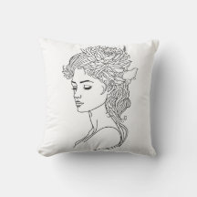 Minimalistisches Sketch-Gesicht Portrait Line Art 