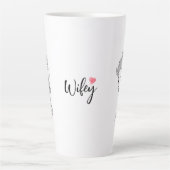 Minimalistisches Sketch-Gesicht Portrait Line Art Milchtasse (Vorderseite)