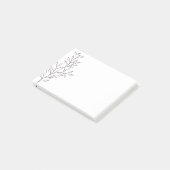 Minimalistisches Sketch Leaf Post-it Klebezettel (angewinkelt)