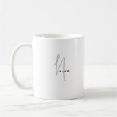 Minimalistisches Skript | Benutzerdefiniert Monogr Kaffeetasse (Links)