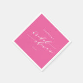 Minimalistisches Skript Benutzerdefiniertes Brautp Serviette (Ecke)