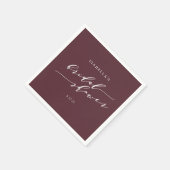 Minimalistisches Skript Benutzerdefiniertes Brautp Serviette (Ecke)