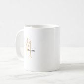 Minimalistisches Skript | Benutzerdefiniertes Mono Kaffeetasse (Vorderseite Links)