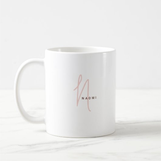 Minimalistisches Skript | Benutzerdefiniertes Mono Kaffeetasse (Links)