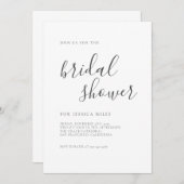 Minimalistisches Skript-Brautparty Einladung (Vorne/Hinten)