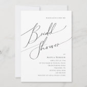 Minimalistisches Skript-Brautparty Einladung (Vorderseite)