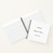 Minimalistisches Skript Brautparty Gästebuch Notizblock (Innenseite)