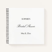 Minimalistisches Skript Brautparty Gästebuch Notizblock (Vorderseite)