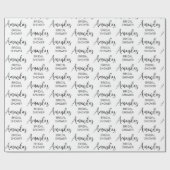 Minimalistisches Skript-Brautparty Geschenkpapier (Flach)