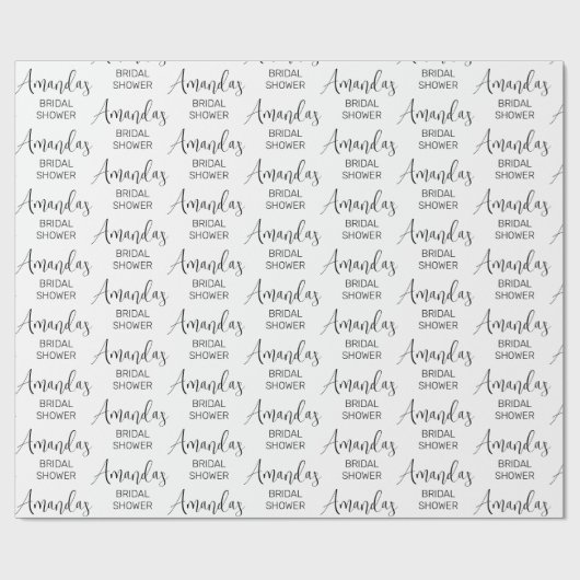 Minimalistisches Skript-Brautparty Geschenkpapier (Flach)