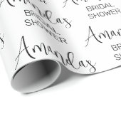 Minimalistisches Skript-Brautparty Geschenkpapier (Rolleneckpunkt)