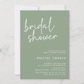 Minimalistisches Skript-Brautparty speichern Einladung (Vorderseite)