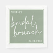 Minimalistisches Skript-Brautparty speichern Serviette (Vorderseite)