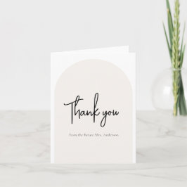 Minimalistisches Skript-Brautparty Vielen Dank Kar Dankeskarte