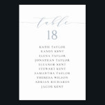 Minimalistisches Skript Dusty Blue Wedding Plan Tischnummer<br><div class="desc">Lassen Sie sich von unseren Tischkarten mit minimalistischer Typografie ganz nach Ihren Wünschen verwöhnen. Diese modernen Tischkarten wurden so konzipiert, dass sie sich nahtlos mit jedem Dekor harmonieren und bieten eine stilvolle und persönliche Touch für Ihren besondere Anlass. Ob Hochzeit, Geburtstag, Abschluss, Babydusche oder ein anderes unvergessliches Ereignis, unsere Tischkarten...</div>