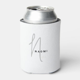 Minimalistisches Skript   Elegantes Monogramm und  Dosenkühler