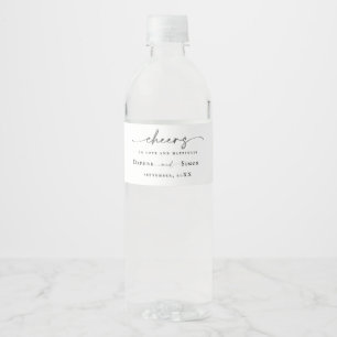 Minimalistisches Skript ELLE Wasserflaschenetikett