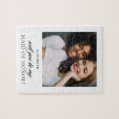 Minimalistisches Skript Foto Bridesmaid Vorschlag Puzzle (Horizontal)