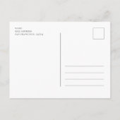 Minimalistisches Skript-Foto Hochzeit speichern Si Ankündigungspostkarte (Rückseite)