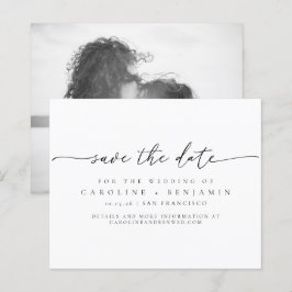 Minimalistisches Skript-Foto Hochzeitdatum