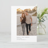 Minimalistisches Skript-Foto Save The Date (Stehend Vorderseite)