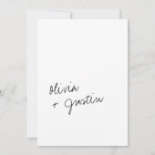 Minimalistisches Skript-Foto Save The Date (Rückseite)