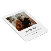 Minimalistisches Skript-Foto Save the Date Magnet (Rechte Seite)