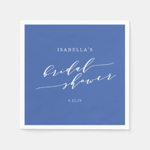 Minimalistisches Skript Französisches Blue Custom- Serviette