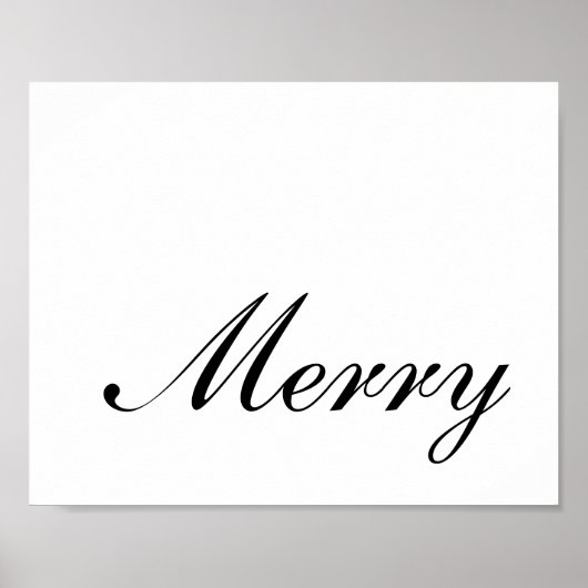Minimalistisches Skript Frohe Poster (Vorne)