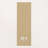 Minimalistisches Skript für Beige und White Person Yogamatte (Rückseite)