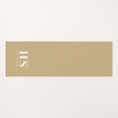 Minimalistisches Skript für Beige und White Person Yogamatte (Vorderseite (Horizontal))