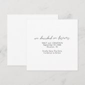 Minimalistisches Skript für Forever Square ausgewä Save The Date (Vorne/Hinten)