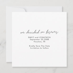 Minimalistisches Skript für Forever Square ausgewä Save The Date