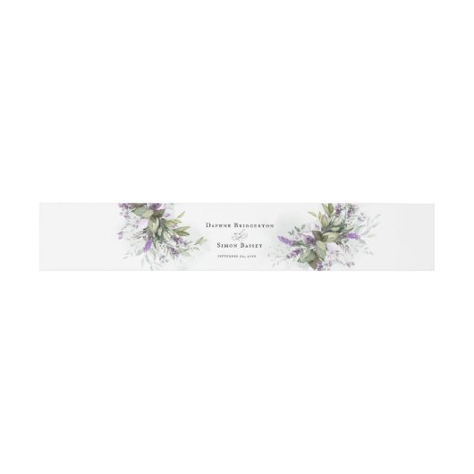 Minimalistisches Skript für Lavender Greenery Einladungsbanderole (Flach)