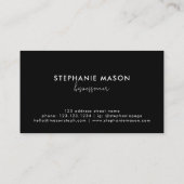 Minimalistisches Skript für  Schriftzeichen mit we Visitenkarte (Rückseite)