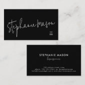 Minimalistisches Skript für  Schriftzeichen mit we Visitenkarte (Vorne/Hinten)