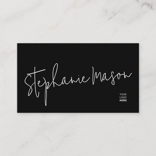 Minimalistisches Skript für  Schriftzeichen mit we Visitenkarte (Vorderseite)