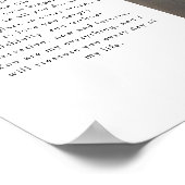 Minimalistisches Skript Hochzeitsgelübde mit Foto- Poster (Ecke)