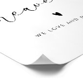 Minimalistisches Skript in Love Memory Wedding Sig Poster (Ecke)