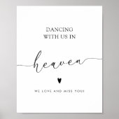 Minimalistisches Skript in Love Memory Wedding Sig Poster (Vorne)