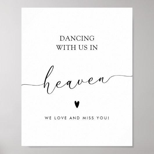 Minimalistisches Skript in Love Memory Wedding Sig Poster (Vorne)