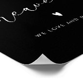Minimalistisches Skript in Love Memory Wedding Sig Poster (Ecke)