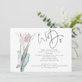 Minimalistisches Skript machen wir Foto QR Code We Einladung (Stehend Vorderseite)