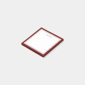 Minimalistisches Skript-Maroon-Zwei-Grenzen-Monogr Post-it Klebezettel (angewinkelt)