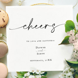 Minimalistisches Skript Modern Black & White Serviette