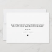 Minimalistisches Skript | Modern Chic Script Calli Dankeskarte (Rückseite)