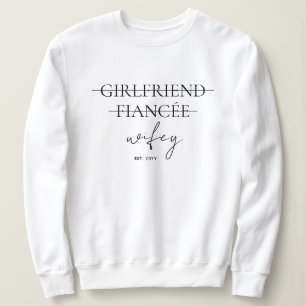 Minimalistisches Skript Modern Wifey Sweatshirt