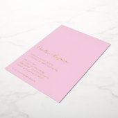 Minimalistisches Skript Moderne Hochzeit Pastel Pi Folieneinladung (Gedreht)