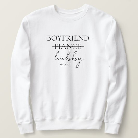 Minimalistisches Skript Moderner Ehemann Sweatshirt (Design vorne)